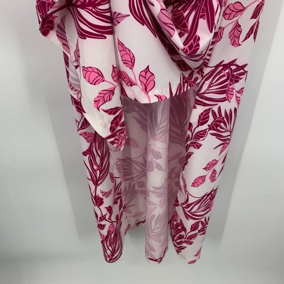 Cosita Linda Dress Pink Maxi Swim Coverup Floral Print VNeck Tassel - Picture 16 of 16